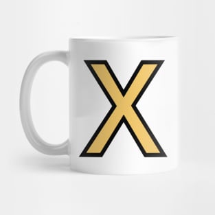 Funky Yellow Letter X Mug